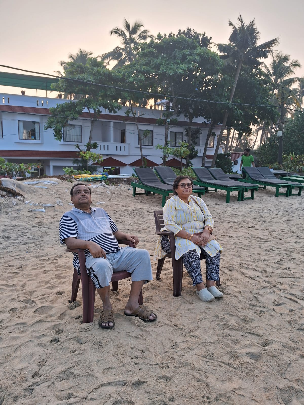 Subir Ghosh With Wife Sumana Meditating On The Beach 2025